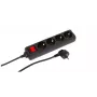 Microconnect MC-GRU00415BS pagarinātājs 1,5 m 4 AC kontaktligzdas Iekštelpām Melns