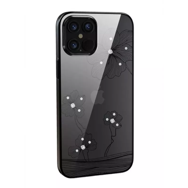 Aizsargājošs tālruņa vāciņš Devia Crystal Flora iPhone 12 Pro Max — melns
