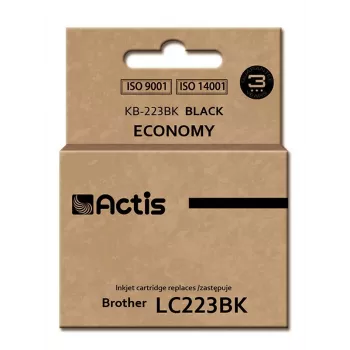 Tintes kasetne ACTIS KB-223BK saderīga ar Brother LC223Bk, melna pigmenta tinte 16 ml, standarta ietilpība