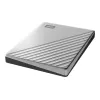 WD My Passport Ultra for Mac WDBKYJ0020BSL - Cietais disks - šifrēts - 2 TB - ārējais (pārnēsājams) - USB 3.0 (USB-C savienotājs) - 256 bitu AES - Sudraba