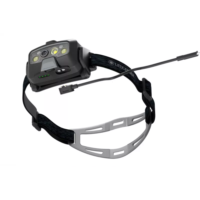 LED galvas lampa Ledlenser HF8R Core Melns