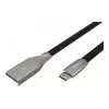 NATEC kabelis USB-C/A 2.0 1m prati 1m melns metāls