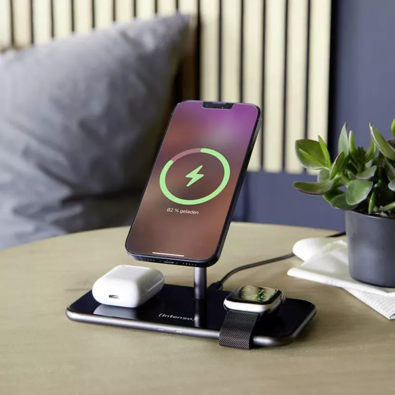 Intenso MB13 austiņas bezvadu USB ātrā uzlāde melnas