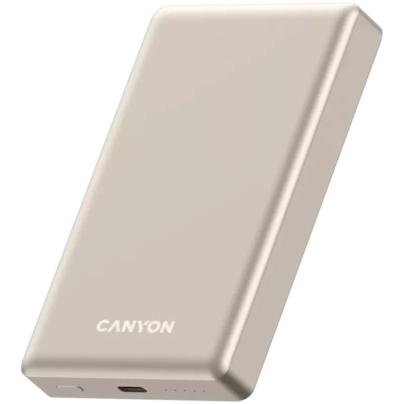 Canyon OnCharge 510 - Powerbank - 10 000 mAh - ieeja USB-C - izeja USB-C PD 20W + bezvadu magnēts