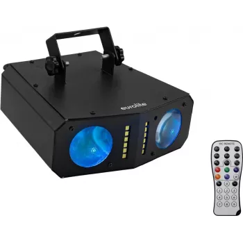 Apgaismes ķermeņi EUROLITE DMF-4 Hybrid 4-in-1 LED Flower Effect, vairāku režīmu skatuves un pasākumu gaisma