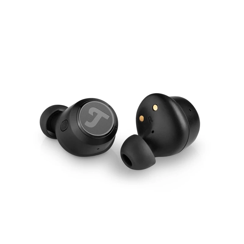 Teufel REAL Zils TWS 3 austiņas bezvadu ievietojamās zvaniem/mūzikai Bluetooth melnas