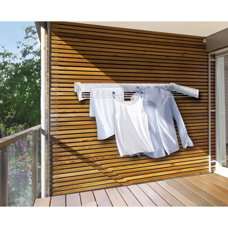 Pie sienas stiprināms žāvētājs Leifheit Telegant 30 Protect balta, platums 720 mm, dziļums 370 mm, 3 m aukla