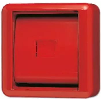 JUNG Cover Plate m. Glasscheibe 860WGLRT WG800 IP44 Sarkans einsch.roter rocker 860WGLRT (860WGLRT)