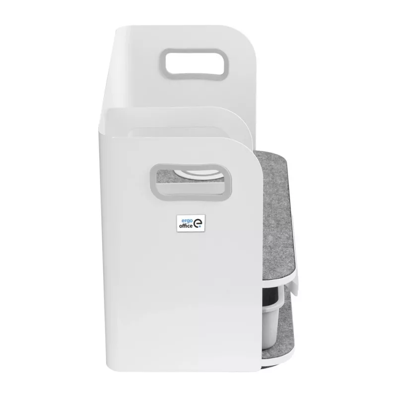Galda organizators ar atvilktni un bezvadu lādētāju Ergo Office, balts, maks. 10kg, ER-441