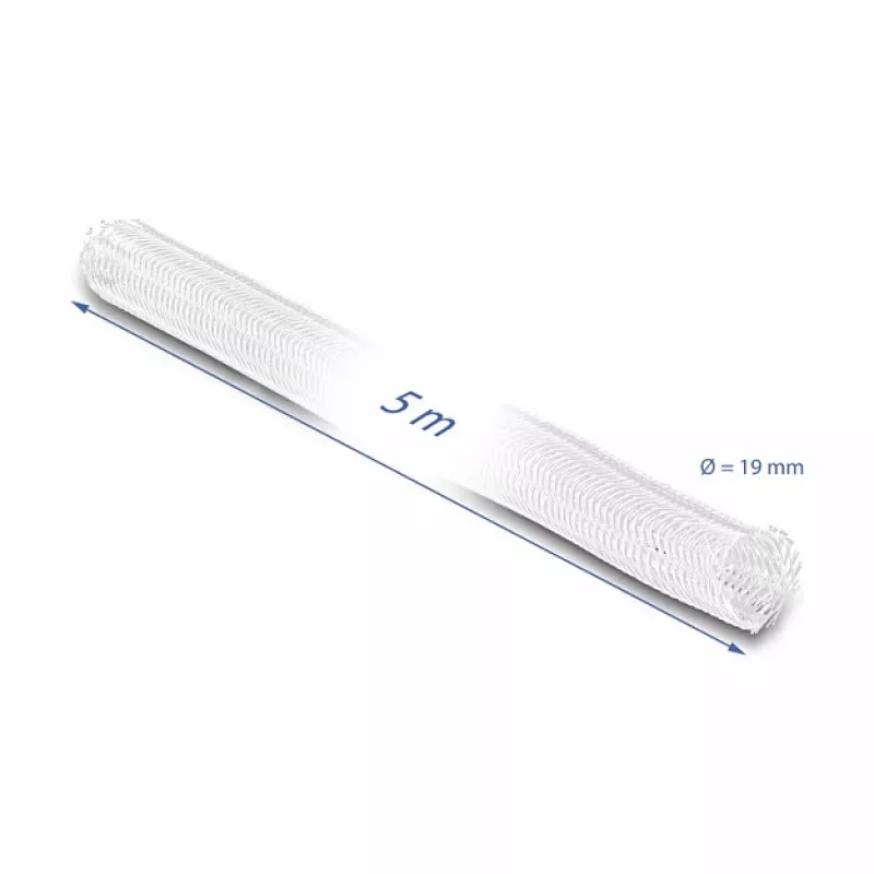 Pītais uzmava DeLOCK 20810 5 m x 19 mm balta