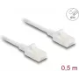 Tīkla kabelis DeLOCK RJ45 Cat.6A spraudnis–spraudnis U/UTP 0,5 m balts