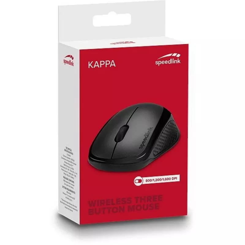 Pele SPEEDLINK KAPPA Office Labās rokas RF bezvadu optiskā 1600 DPI