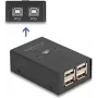 DELOCK USB 2.0 slēdzis 2 PC uz 4 ierīcēm melns 0.48 Gbit/s