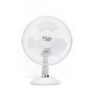 Adler | AD 7302 | Galda ventilators | Balts | Diametrs 23 cm | Ātrumu skaits 2 | Svārstīšanās | 60 W | Nē