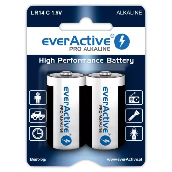 Sārma baterijas everActive Pro LR14 C 1.5V 8000 mAh — 2 gab.