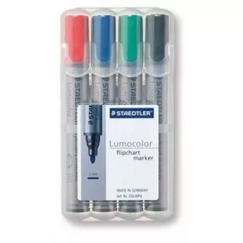 Marķieris Staedtler 356 WP4 4 gab. Melns Zils Zaļš Sarkans