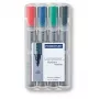 Marķieris Staedtler 356 WP4 4 gab. Melns Zils Zaļš Sarkans