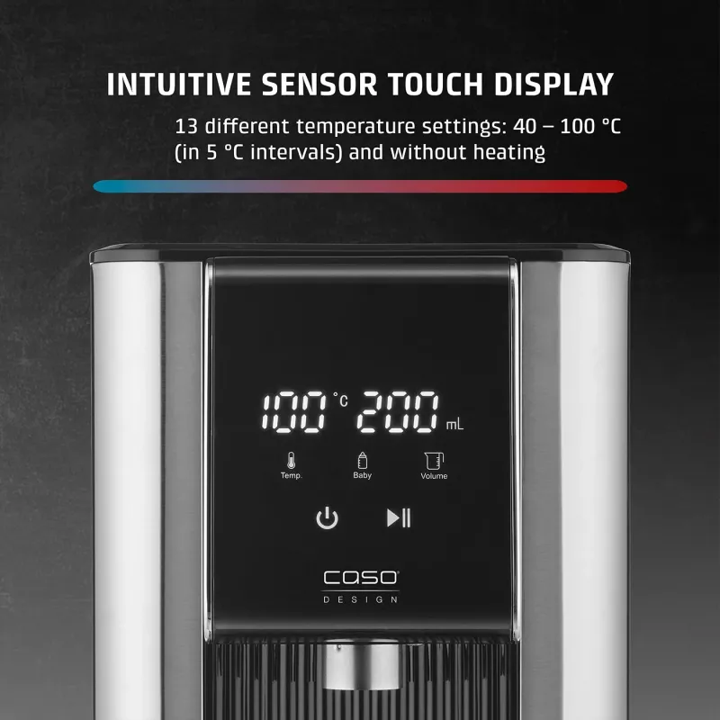 Caso Turbo karstā ūdens dozators | HW 620 | Ūdens dozators | 2600 W | 2.5 L | Plastmasa/Nerūsējošais tērauds | Melns/Nerūsējošais tērauds