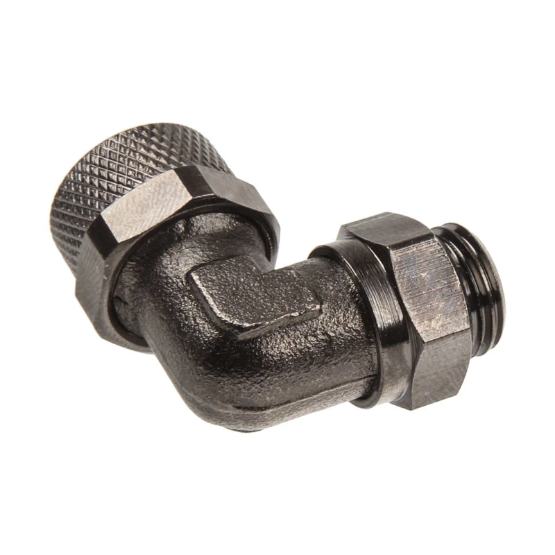 Alphacool 1/4 collas (13/10 mm) melns niķelēts savienotājelements 62116