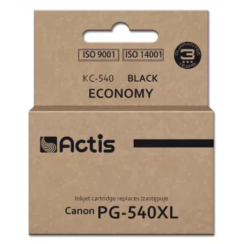 Tintes kasetne ACTIS KC-540 Melns — saderīgs aizstājējs Canon PG-540XL, krāsvielu bāzes tinte 22 ml, viens iepakojums