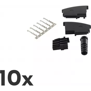 Vadu savienotājs TAE F ShiverPeaks BS72000-SET10 melns