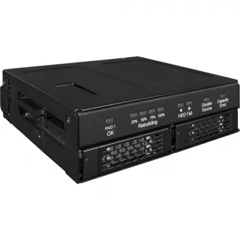 Diska korpuss Icy Dock MB902SPR-B R1 Melns 2.5 collu SATA