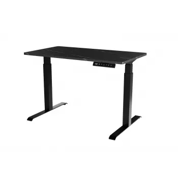 Cama Meble elektriski regulējams galds MOON 121x67 cm, taisnstūra skaidu plātnes virsma, 72–120 cm melns/san sebastian
