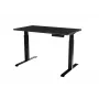 Cama Meble elektriski regulējams galds MOON 121x67 cm, taisnstūra skaidu plātnes virsma, 72–120 cm melns/san sebastian