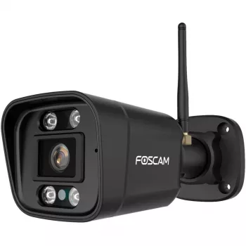 Foscam V8P āra bullet tipa WiFi kamera, 8 MP 4K (3840x2160), divjoslu WiFi, prožektors, sirēna, nakts redzamība, melna