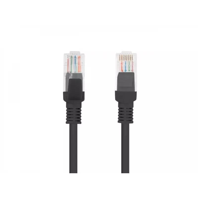 Tīkla kabelis LANBERG PCU6-10CC-0200-BK Cat5e U/UTP RJ-45 — 2 m, melns