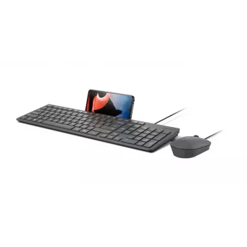 Vadu tastatūras un peles komplekts Lenovo 310 (US English) — pilnizmēra tastatūra, 1,8 m kabelis, 2000 DPI optiskā piemērota abām rokām pele
