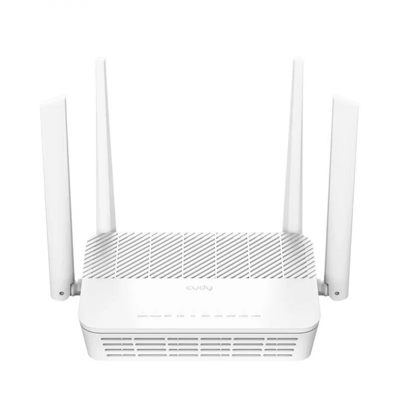 Galda Wi‑Fi 6 maršrutētājs Cudy WR3000H — AX3000, divu joslu 2,4/5 GHz, 2,5G WAN, Gigabit LAN (4 porti)