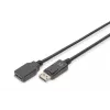 Digitus ASSMANN - DisplayPort pagarinātāja kabelis - DisplayPort (vīr.) - DisplayPort (siev.) - 2 m (DisplayPort 1.2) - lieta forma - melns (AK-340200-020-S)