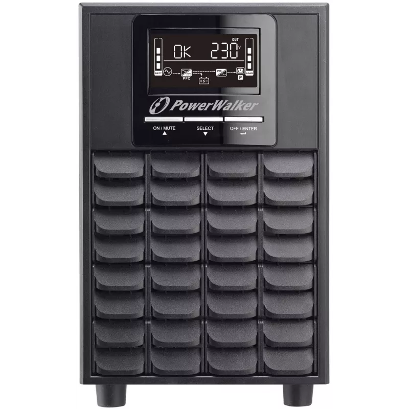 PowerWalker VFI 1500 CG PF1 dubultās pārveidošanas (tiešsaistes) 1,5 kVA 1500 W 4 maiņstrāvas kontaktligzdas