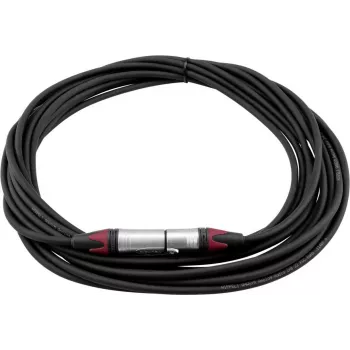 PSSO XLR kabelis 3-pin, 10 m, melns, Neutrik savienotāji