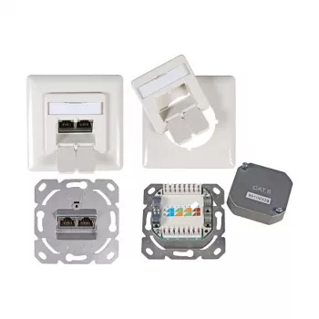 EFB-Elektronik datu kontaktligzda Cat.6 250MHz augšup/lejup, iegremdējama, 2xRJ45, RAL9010 Ražotājs: EFB Elektronik (ET-25211.1V1)