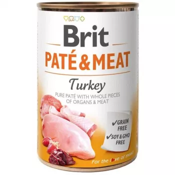 BRIT Paté & Meat ar tītari - mitrā suņu barība - 400g