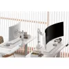 Monitora stiprinājums DIGITUS Single, skavas veida, maks. 57 collas, 27 kg ietilpība, VESA 75x75–100x100, balts