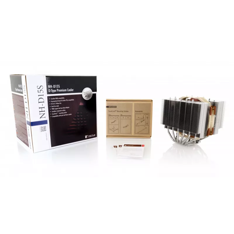Noctua NH-D15S datora dzesēšanas sistēma Procesora dzesētājs 14 cm Varš, Metālisks