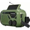 Portatīvs FM/AM radio SENCOR SRD1000SCLGR ar Bluetooth, saules/rokas kloķa/USB-C uzlādi, 2000mAh baterija, IPX4, LED gaismas