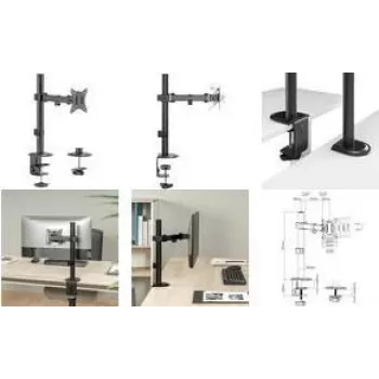 LOGILINK BP0170 Monitora stiprinājums 17-32 collas, rokas garums 200 mm, tērauds, melns