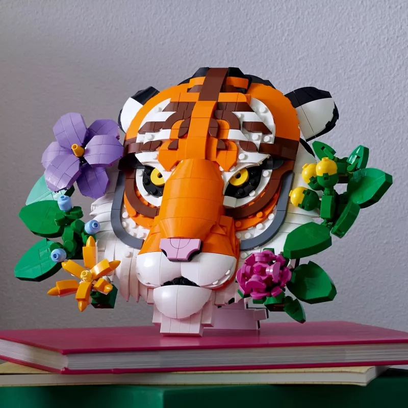 Konstrukcijas rotaļlieta LEGO Art Fauna Collection Tiger komplekts 31217 - uzbūvējams tīģera modelis