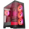 PC korpuss MODECOM Volcano SPACE APEX ARGB Midi Tower, rūdīts stikls, USB-C, atbalsta ATX/microATX/Mini-ITX, GPU līdz 430 mm, CPU dzesētājs līdz 180 mm