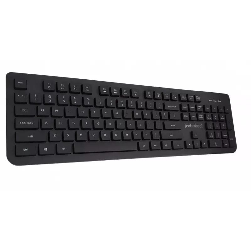 USB multivides tastatūra Rebeltec RBLKLA00042 — pilna izmēra, melna