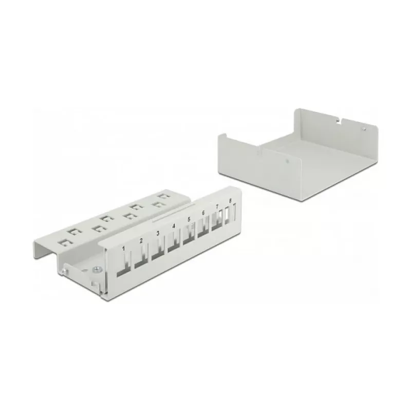 Keystone plāksteru panelis DeLOCK 43412 8 portu pelēks