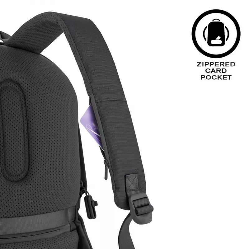Ikdienas mugursoma XDDESIGN Bobby Soft ar 15,6 collu klēpjdatora nodalījumu, 16 L, PET, melna