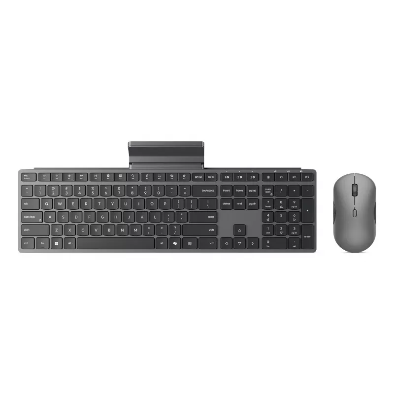 Bezvadu tastatūras un peles komplekts Lenovo 700 Modern Multi-Device — ASV angļu izkārtojums, Bluetooth, Luna pelēka