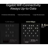 Galda maršrutētājs MERCUSYS MR85X AX3000 divjoslu Wi‑Fi 6, 3000 Mbps, 4 antenas, 3 Gigabit LAN porti, melns
