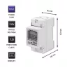 Vienfāzes enerģijas patēriņa skaitītājs QOLTEC 50899 230 V 50 Hz, 5(60)A, 1.0 klase, LCD