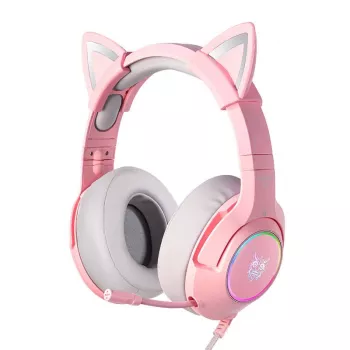 Austiņas Onikuma K9 Rozā RGB Spēļu Austiņas